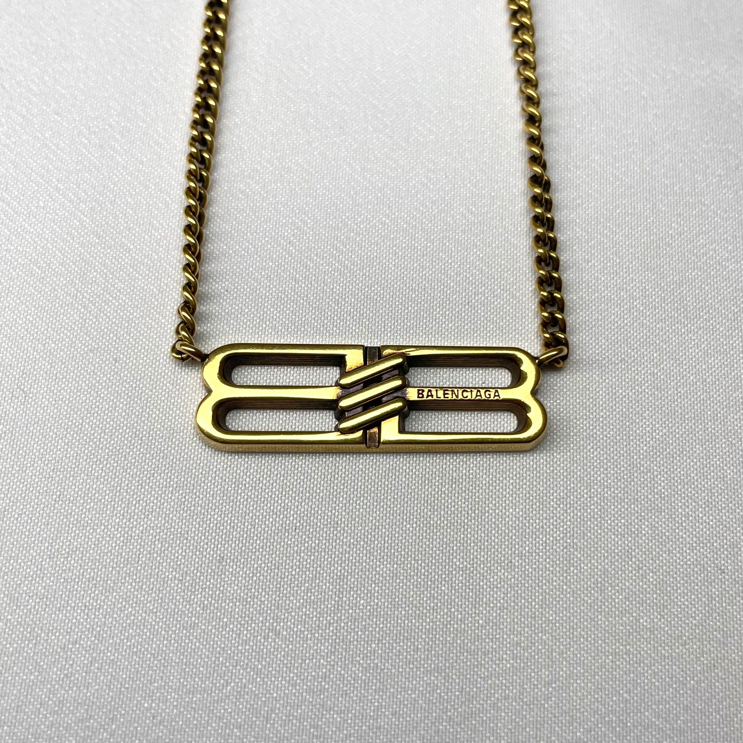 BALENCIAGA バレンシアガ BB ICON ネックレス ゴールド GP | 2122