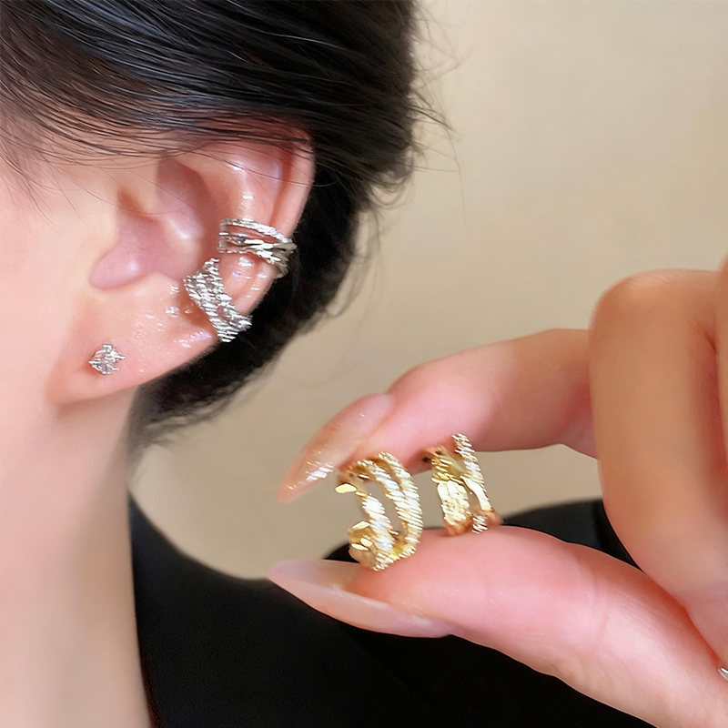 ZJ星の爪ジルコンイヤーカフ 4点セット