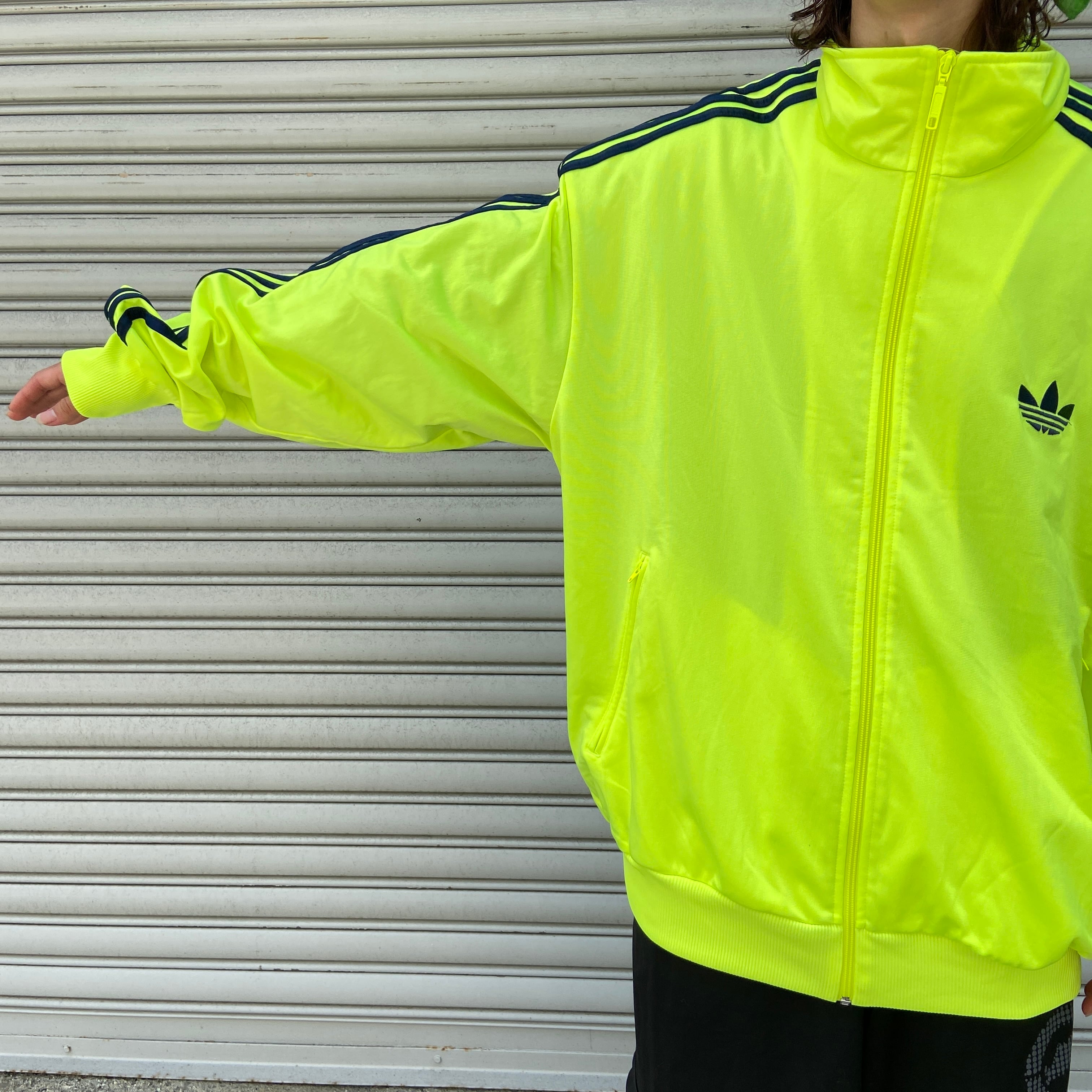 ヴィンテージadidas イエローライン  25年以上前の物