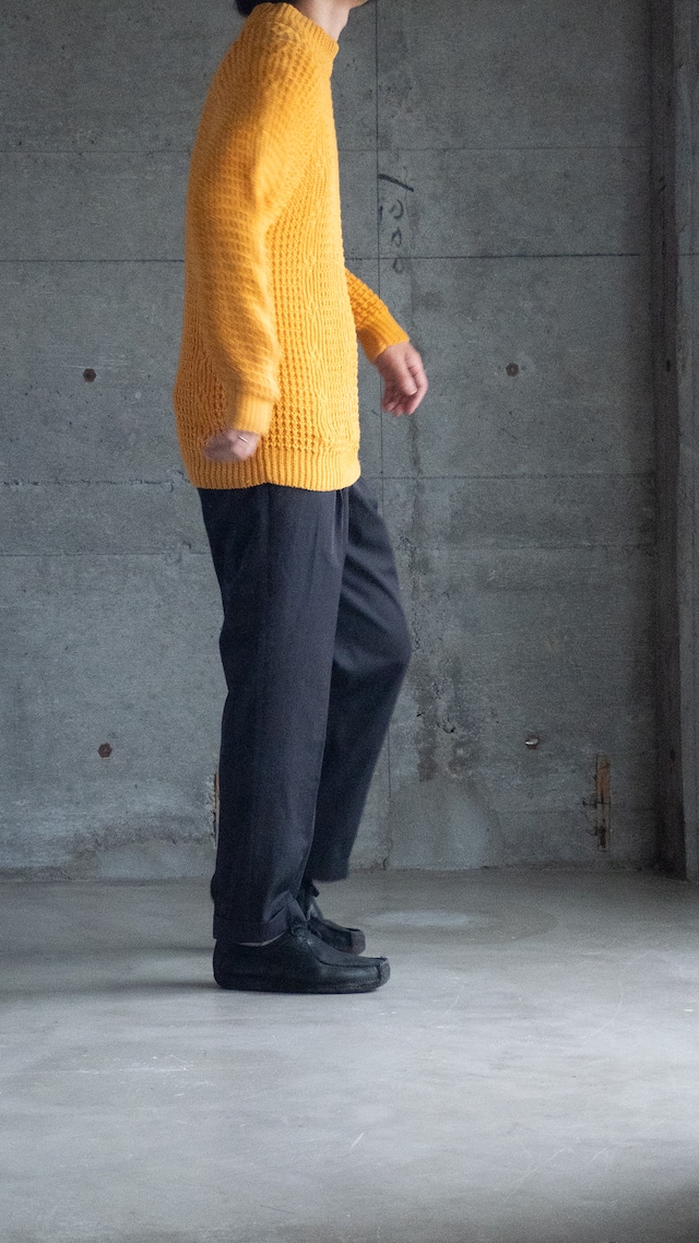 "ONE STEP UP" 1990s Ramie cotton low gauge knit