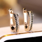 【数量限定アイテム】スパークルツートンフープピアス