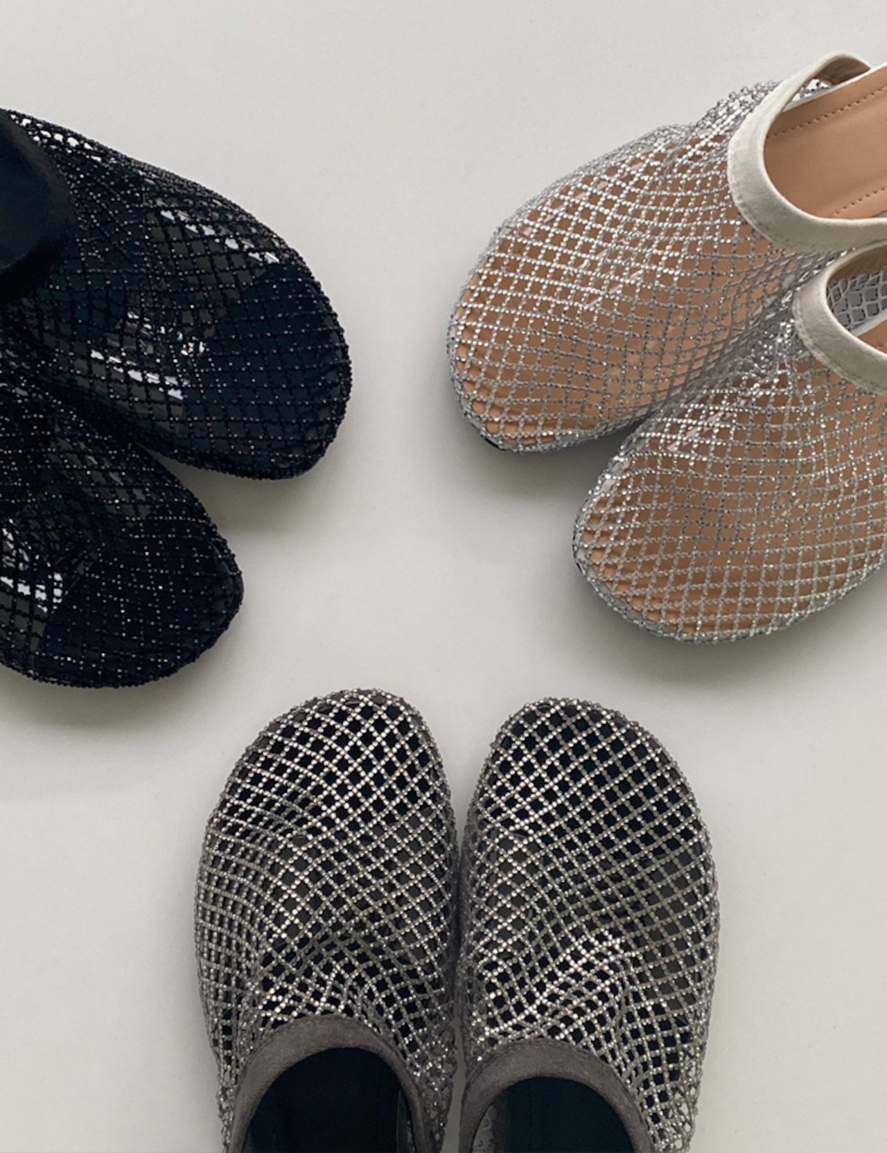 【新作5%OFF・3日間】Beads-Mesh Mule _3colors