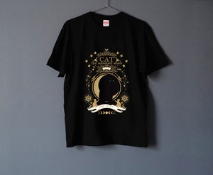 猫の魔導書 Tシャツ 1 BLACK（men&women）