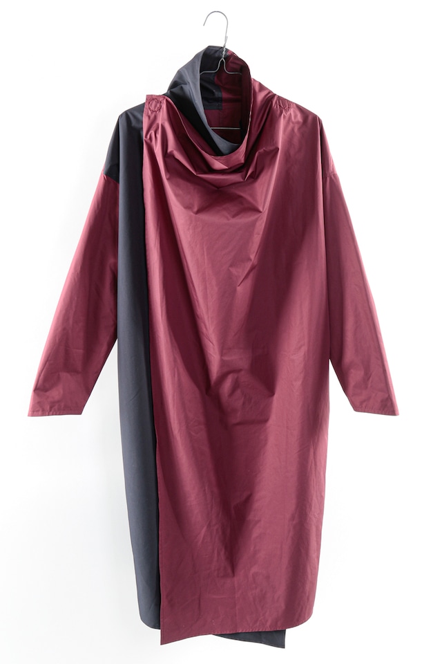 LIGHT RAIN COAT (BURGUNDY×NAVY)【POLYESTER超密度ポリエステル】 2219