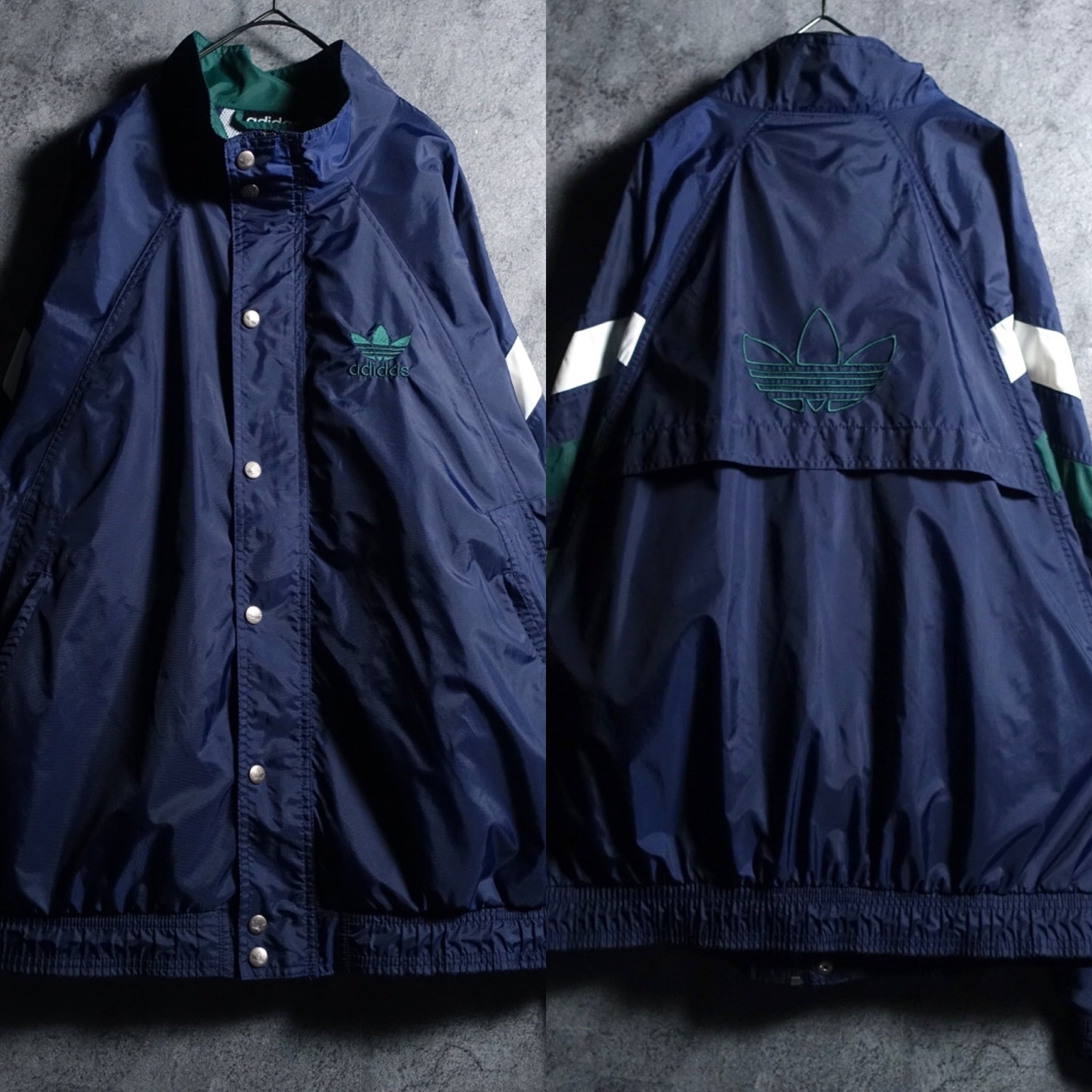 90s "adidas" Multicolor Logo Embroidery & Switch Design Nylon Track Jacket