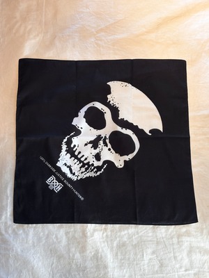 BOUNTY HUNTER/Skull print Bandana/スカルプリントバンダナ/ロゴプリント/ブラック/BxH/バウンティーハンター
