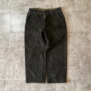 50-60s フレンチワーク コーデュロイ ブラック パンツ W35