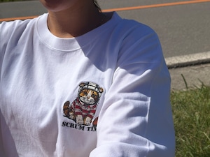 RUGBY BABY CAT 刺繍Tシャツ　ホワイト