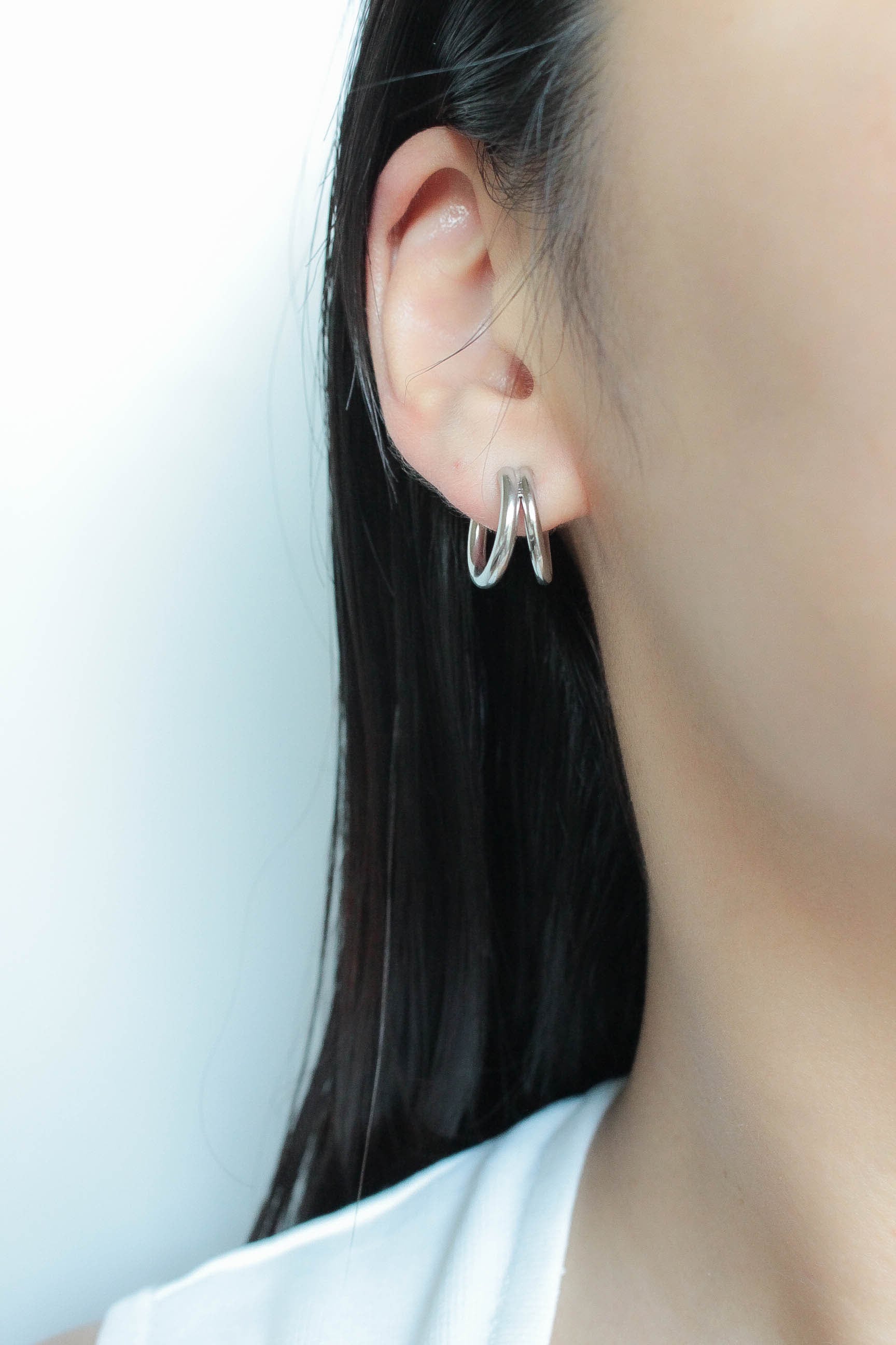 Double Hoop Earring | ebine(エビネ)|金属アレルギー対応アクセサリー
