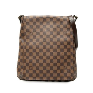 ルイ ヴィトン ダミエ ミュゼット 斜め掛け ショルダーバッグ N51302 ブラウン PVC レザー レディース LOUIS VUITTON 【中古】