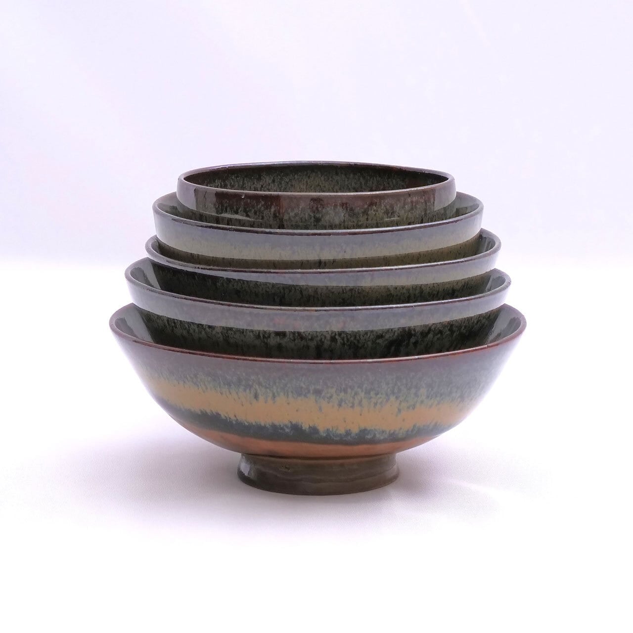 Co-ishiwara 百碗 黒道外黄釉 髙取焼宗家 CHW-18 小石原焼 ご飯茶碗
