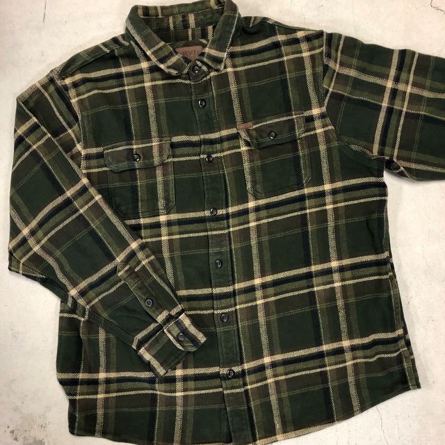 ORVIS GREEN/BROWN COTTON CHECK SHIRT