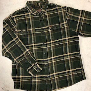 ORVIS GREEN/BROWN COTTON CHECK SHIRT