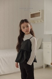 韓国子供服 / 26Autumn / 〖取寄〗Melikey / レザービスチェ / 女子服 *XS~JM*