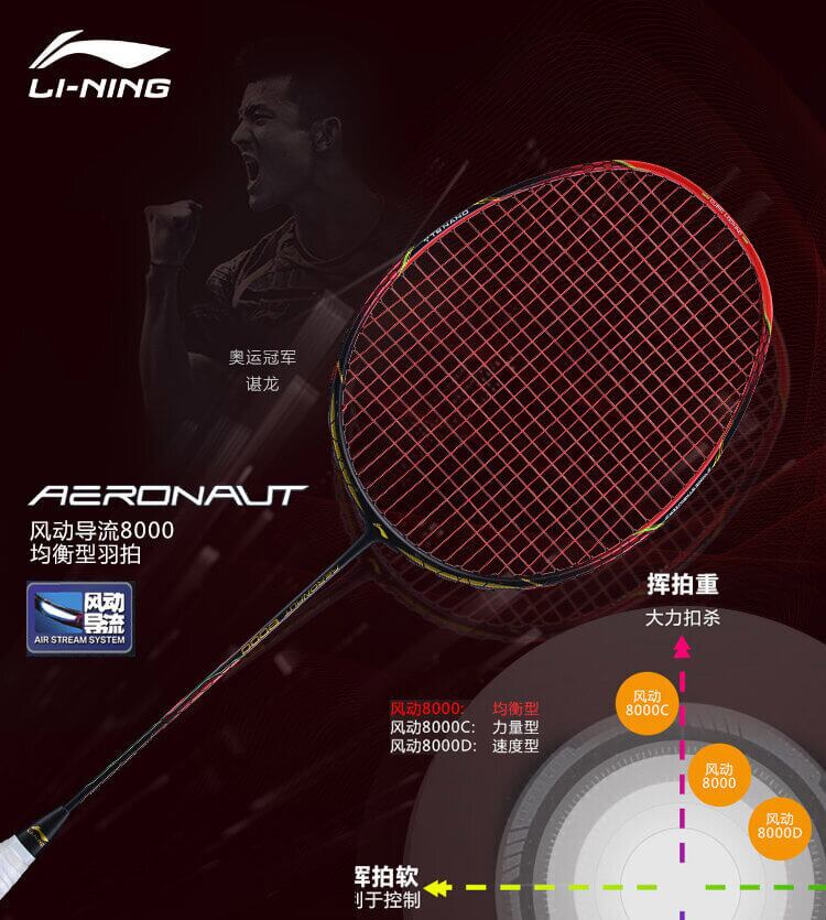 AN8000】速度型 LI-NING AERONAUT 8000 バドミントンラケット リーニン