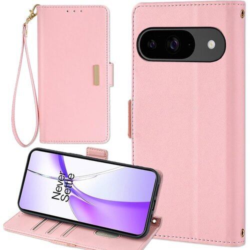 Pixel 9 ケース Pixel 9 Pro ケース 手帳型 通用 Google pixel9 pixel9Pro ストラップケース ピクセル9 doo softbank au SIMフリー 全対応 グーグル ピクセル9プロ ピクセル9pro pixel9 9pro カバー 適用 Cobeimisr case マグネット 携帯カバー ストラップ カードケース スマホケース ピンク 3358