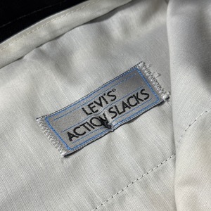 90s Levi's ACTION SLACKS BLACK made in MEXICO W38L29 古着
