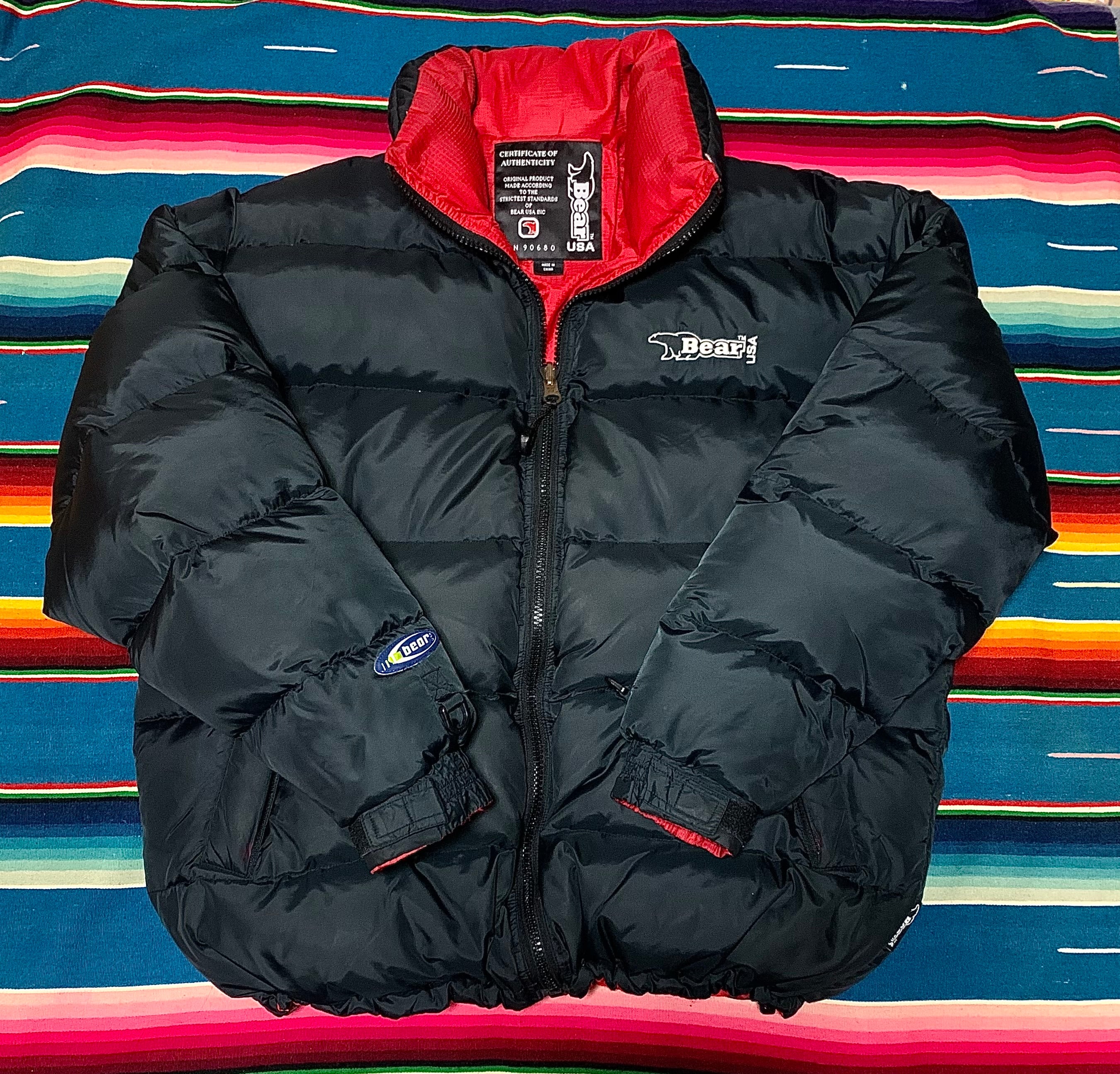 90s OLD BEAR U.S.A REVERSIBLE DOWN JACKET 90s オールド