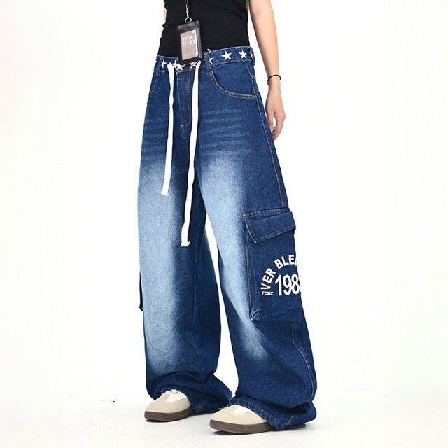 グラデーションスターワイドパンツ   R01067