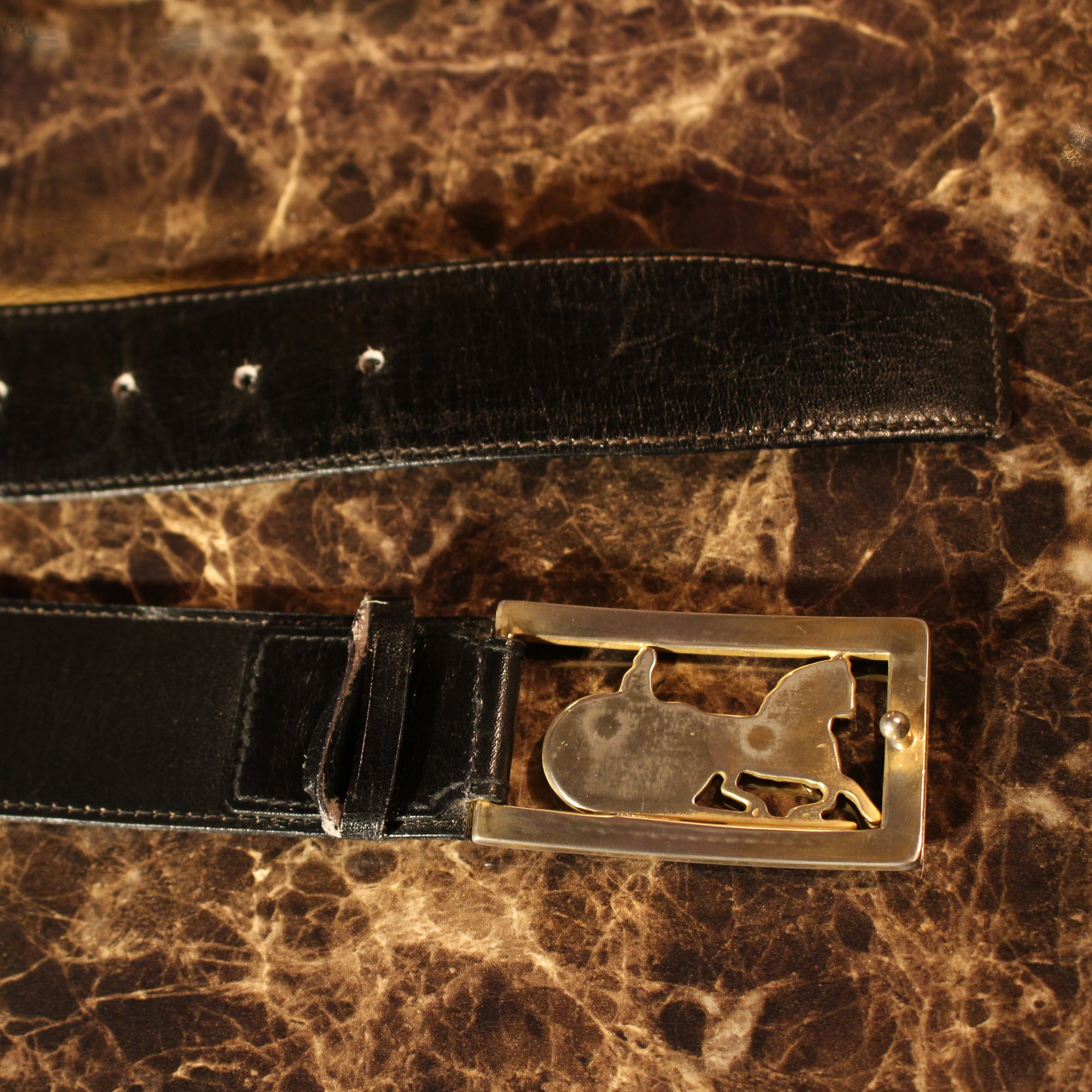 CELINE buckle leather belt - ベルト