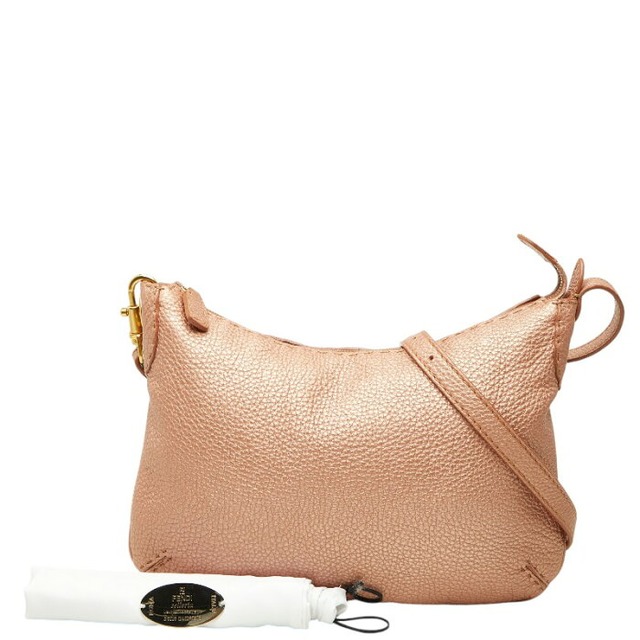 フェンディ セレリア 斜め掛け ショルダーバッグ ピンク レザー レディース FENDI 【中古】