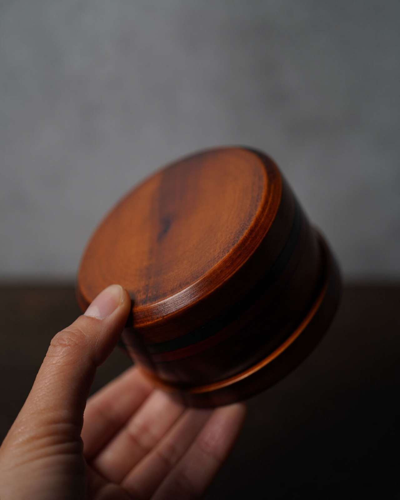 七味入　漆器　独楽塗　/　香川