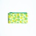 Ashi｜亜紙 Flat Pouch M＊Lotus Leaf 紙ポーチ 植物柄 ハス ハンドメイド