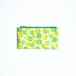 Ashi｜亜紙 Flat Pouch M＊Lotus Leaf 紙ポーチ 植物柄 ハス ハンドメイド