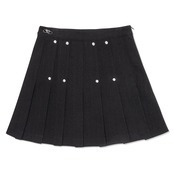 SHINING LOGO PLEATS SKIRTS_BLACK