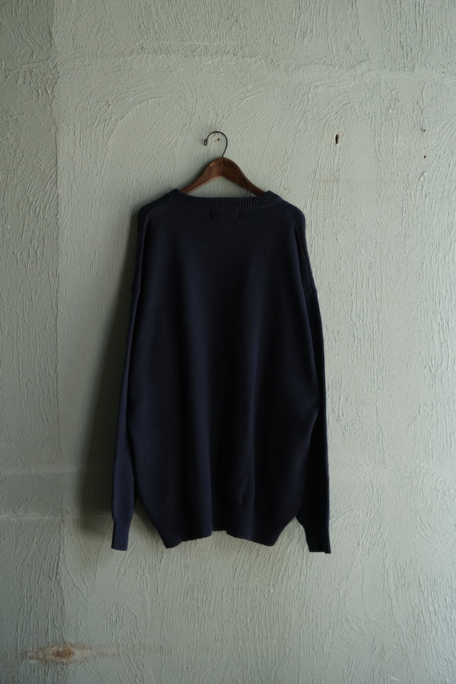 Utah／80's "Eddie Bauer" cotton knit／navy