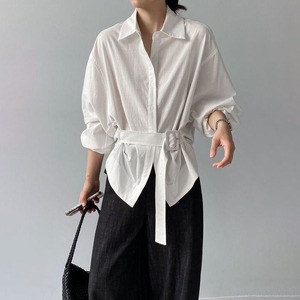 belted design shirt 14716