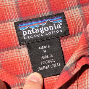 M 96年 ポルトガル製 オンブレ Patagonia L/S Flannel Shirt パタゴニア 長袖 チェック ネルシャツ