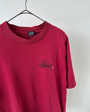 -Stussy- Vintage 80-90s L Print T-Shirt made in USA