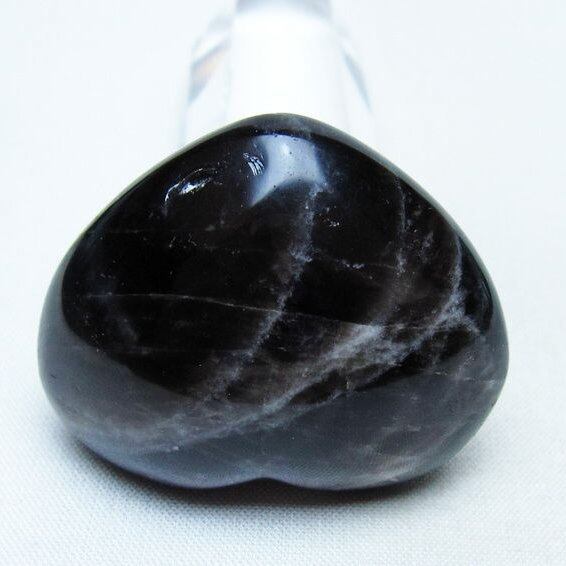 モリオン 置物 ハート 黒水晶 一点物 145-1902
