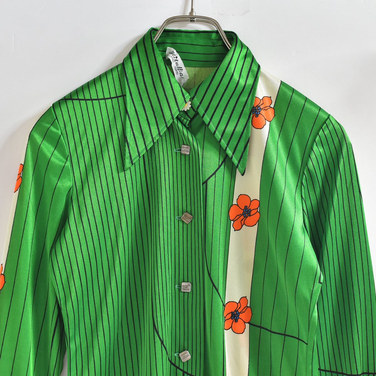 カラーグリーン70s〜 Polyester shirts