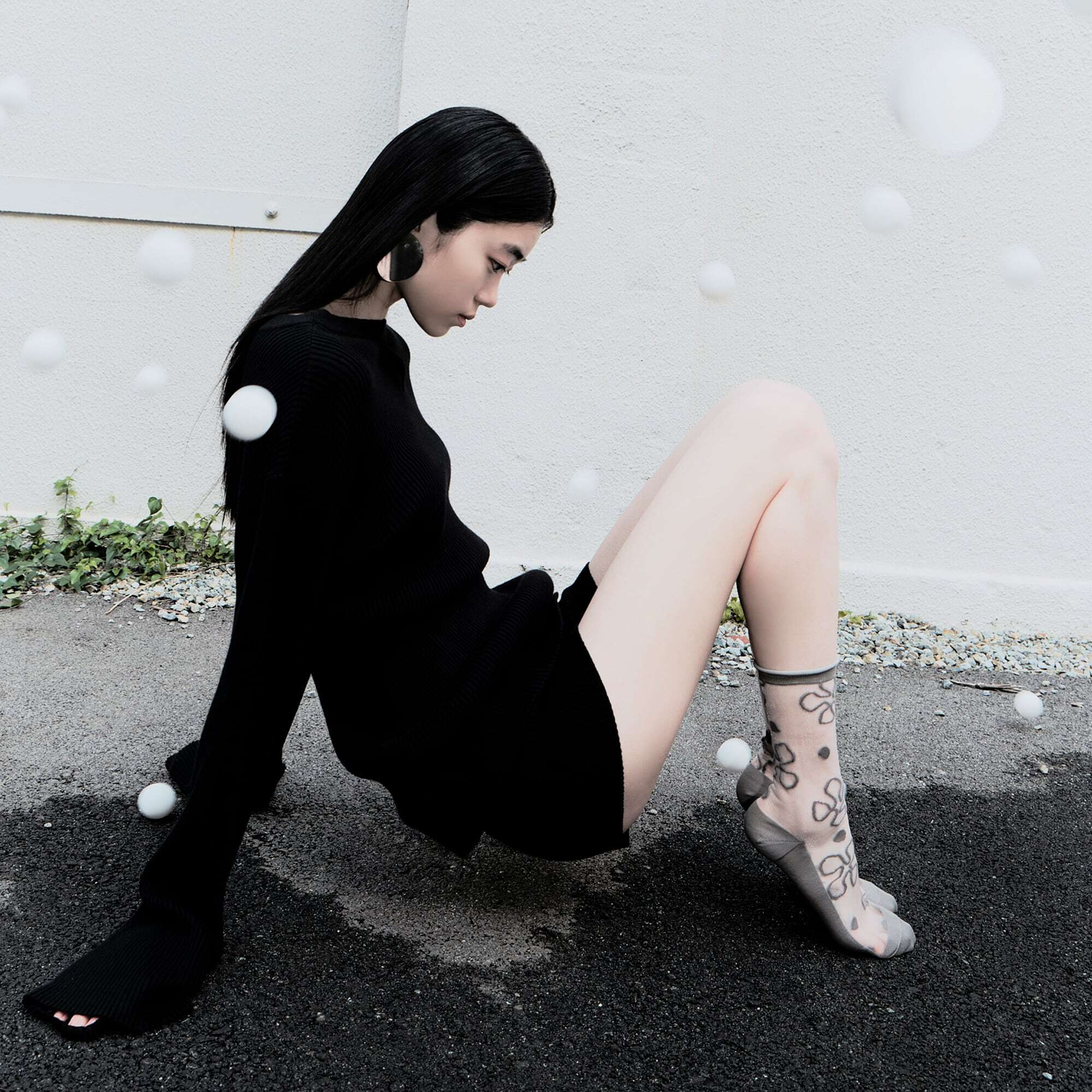 【2nd PALETTE】 grey_florin/グレー フローリン・ソックス