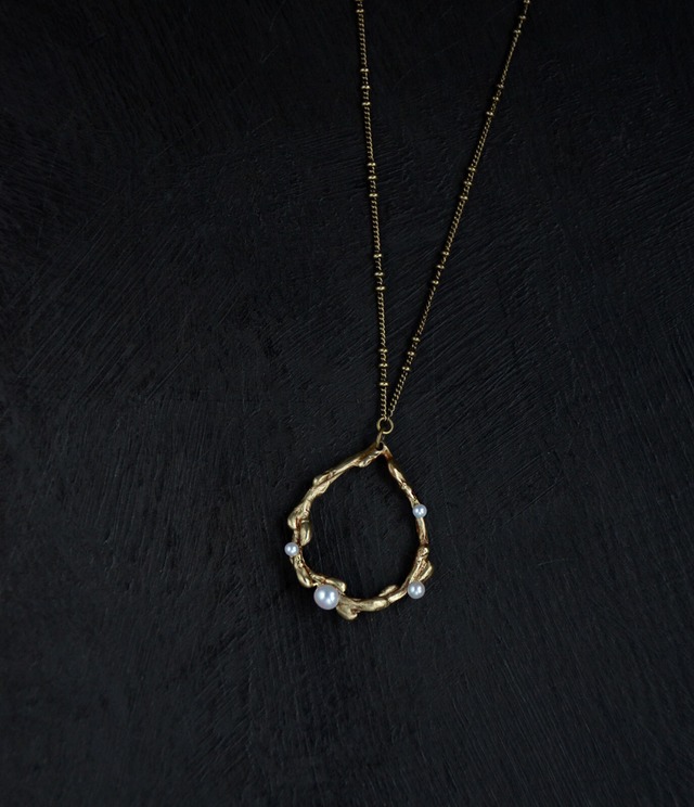 Shizuku Wreath / necklace - Pearl