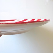 イタリア直輸入 ハンドメイド 大皿29cm ナストロ レッド アルクッチ DOLCE VITA シリーズ マヨルカ焼き イタリア製