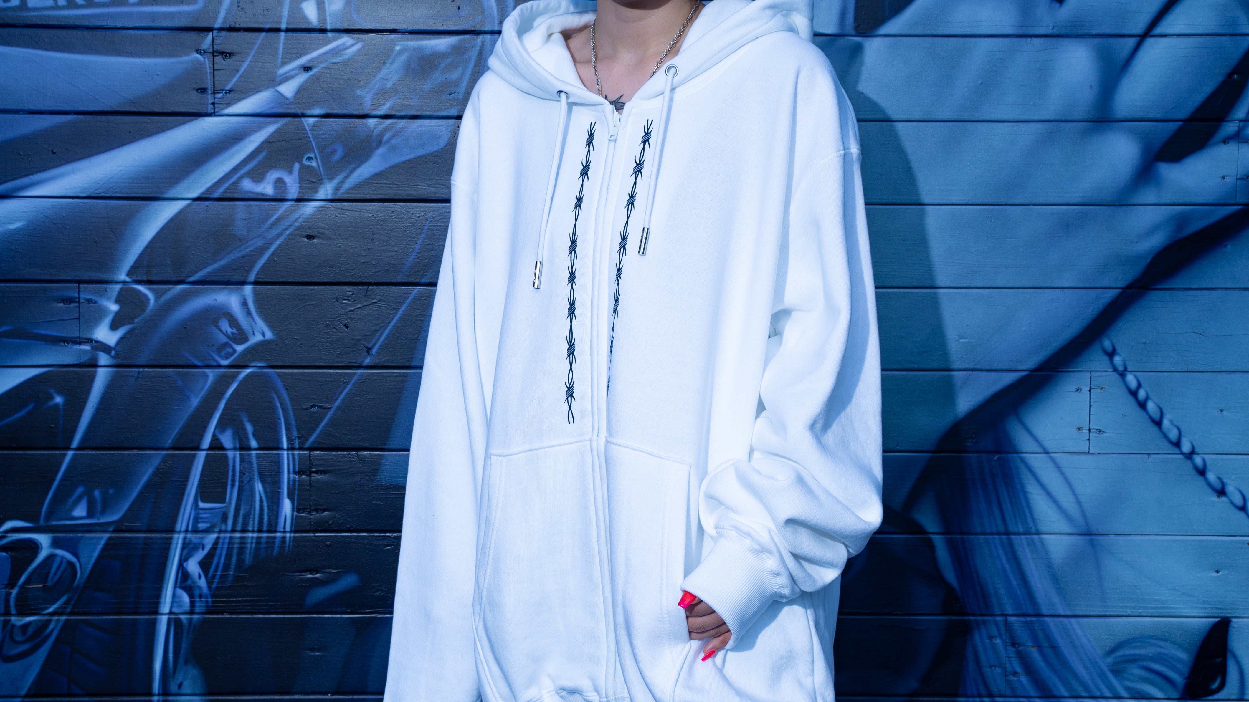 BARBED WIRE ZIP HOODIE | LIBERTYTOKYO