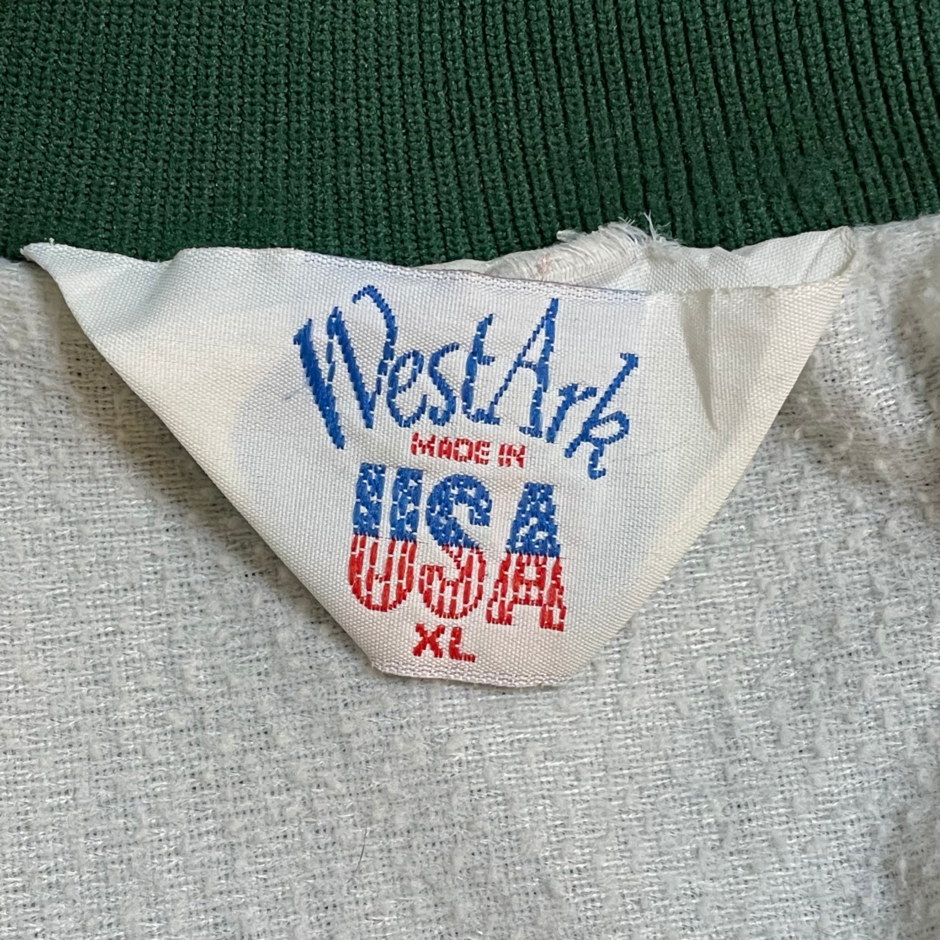 アメリカ製 WEST ARK ナイロン スタジャン 企業系 刺繍ロゴ ビンテージ