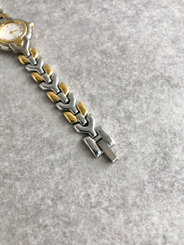 Yves Saint Laurent イヴ・サンローラン 腕時計 シルバー×ゴールド ローマ文字 ステンレススチール クウォーツ 5420-F45278 46jnbp