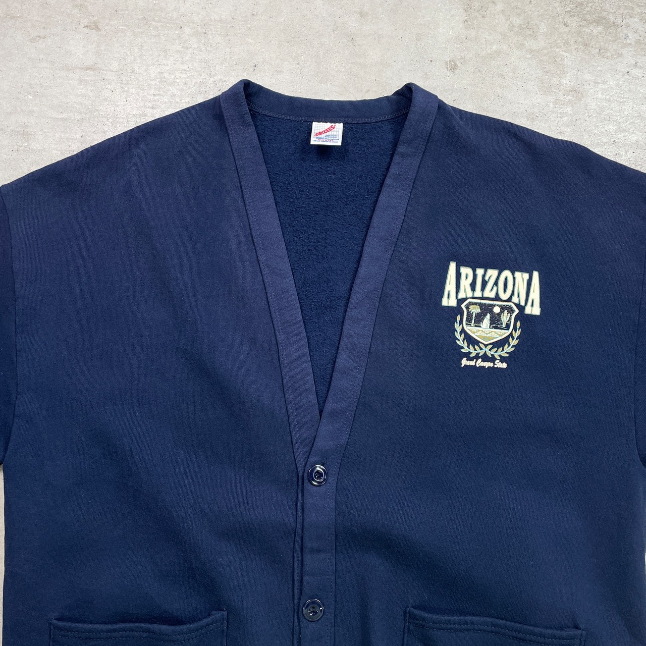 90年代 USA製 スウェットカーディガン カレッジプリント スウェット 
