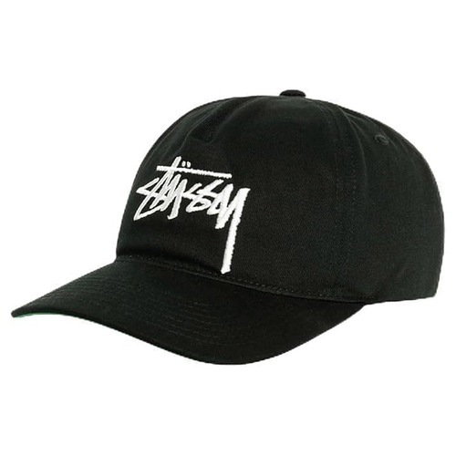 【ステューシー】スナップバックキャップ STUSSY MID-DEPTH BIG STOCK SNAPBACK CAP BLACK [並行輸入]