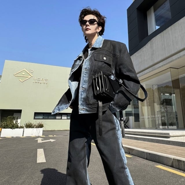 予約販売】メンズ セットアップ メンズ デニム ジージャン カジュアル