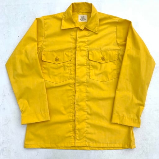 90's 00's U.S.D.A.F.S ポリアミド ユーティリティーシャツ USDAFS アメリカ合衆国森林局 SHIRT MAN'S FIRE  RESISTANT POLYAMIDE 難燃 イエロー 珍品 レア Mサイズ 美品 希少 ヴィンテージ BA-954 RM1323H | agito 