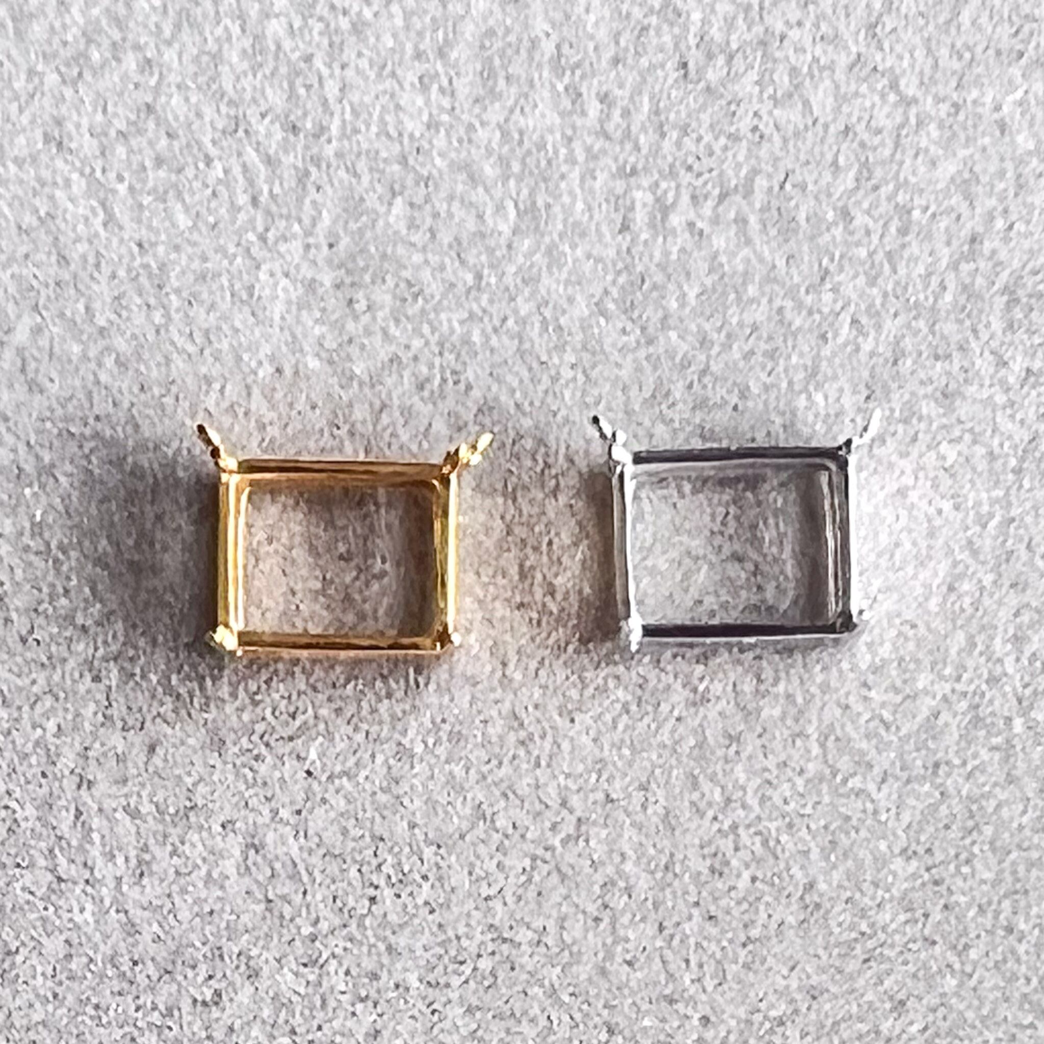 Silver925 ネックレストップ空枠 オクタゴン 10×8mm 横型 1個 Silver925 ネックレストップ空枠 オクタゴン 10×8mm 横型 1個