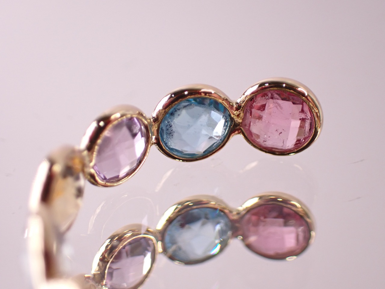 K14 マルチストーンピアス　[D2-203]