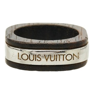 ルイ ヴィトン バーグ ボア エ ウッド リング リング 指輪 ブラウン シルバー ウッド メタル レディース LOUIS VUITTON 中古