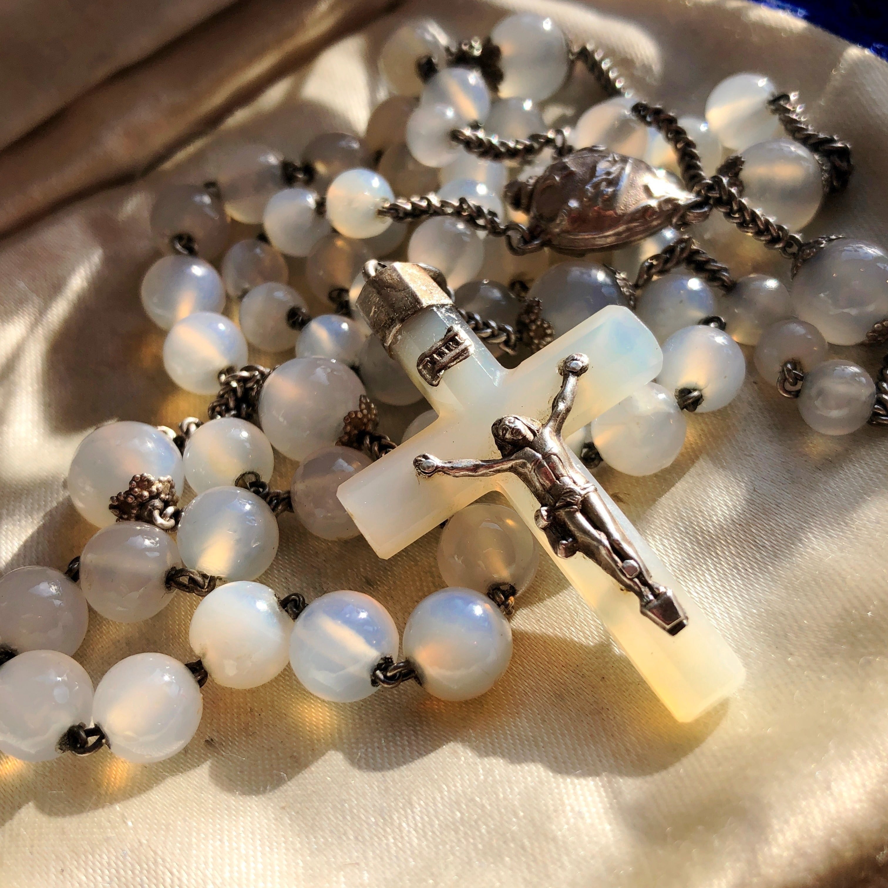 ブラッドストーンのアンティークロザリオ フランス製 【公式通販】