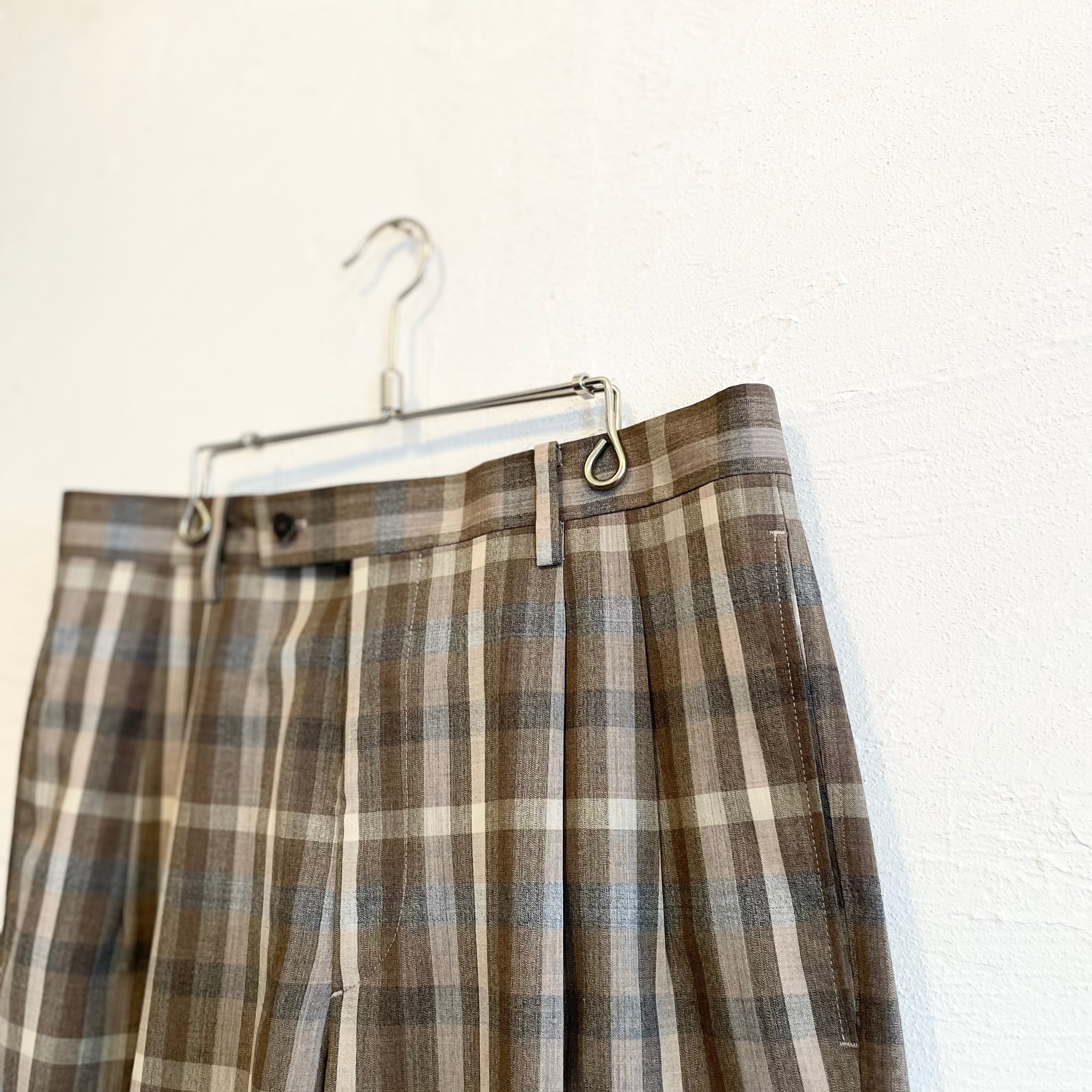 AURALEE(オーラリー)2026ss SUPER FINE TROPICAL WOOL CHECK TWO-TUCK